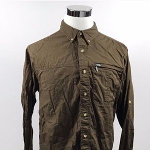 North Face Mens Xl mesh vented brown outdoor shirt